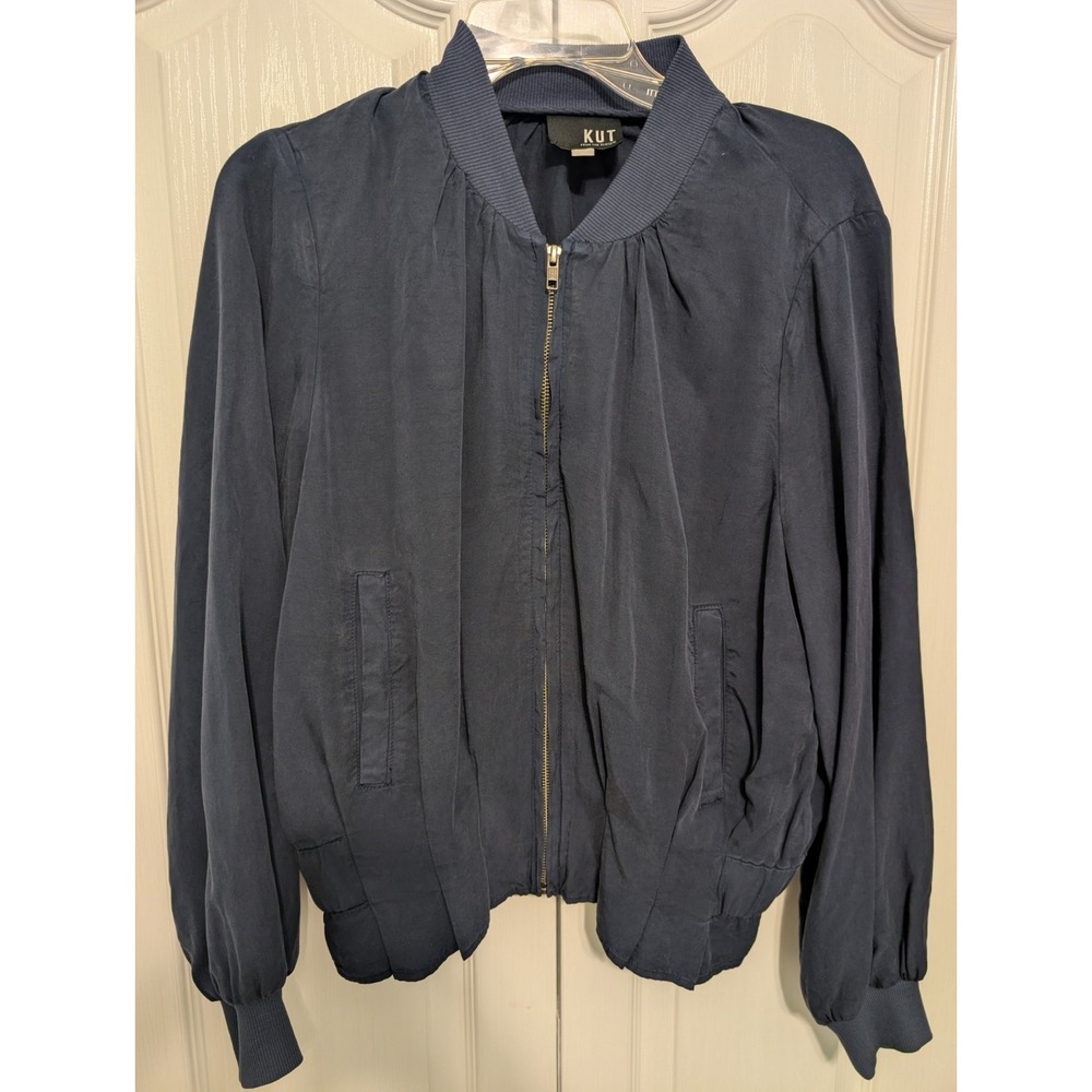 Women's KUT From The Cloth Bomber Jacket Navy Medium